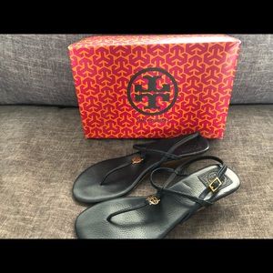 Tory Burch navy sandal, size 10.
